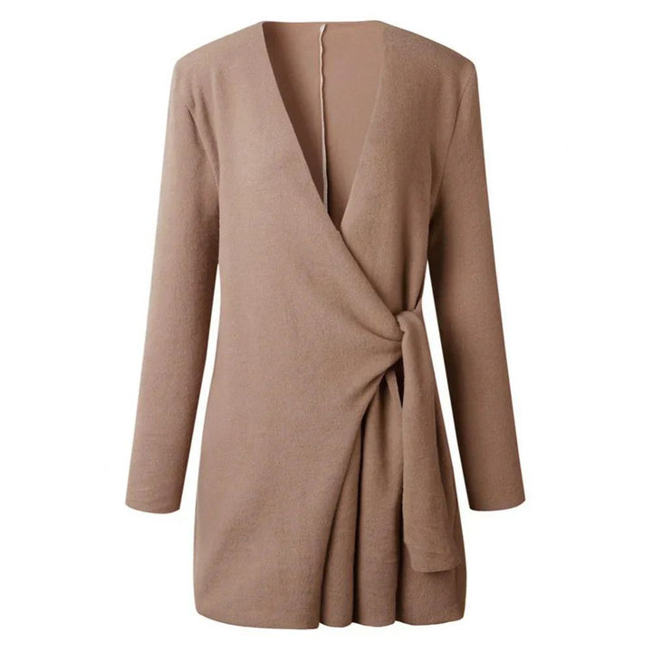 Gebreid Damesvest Met Strikceintuur – Elin
