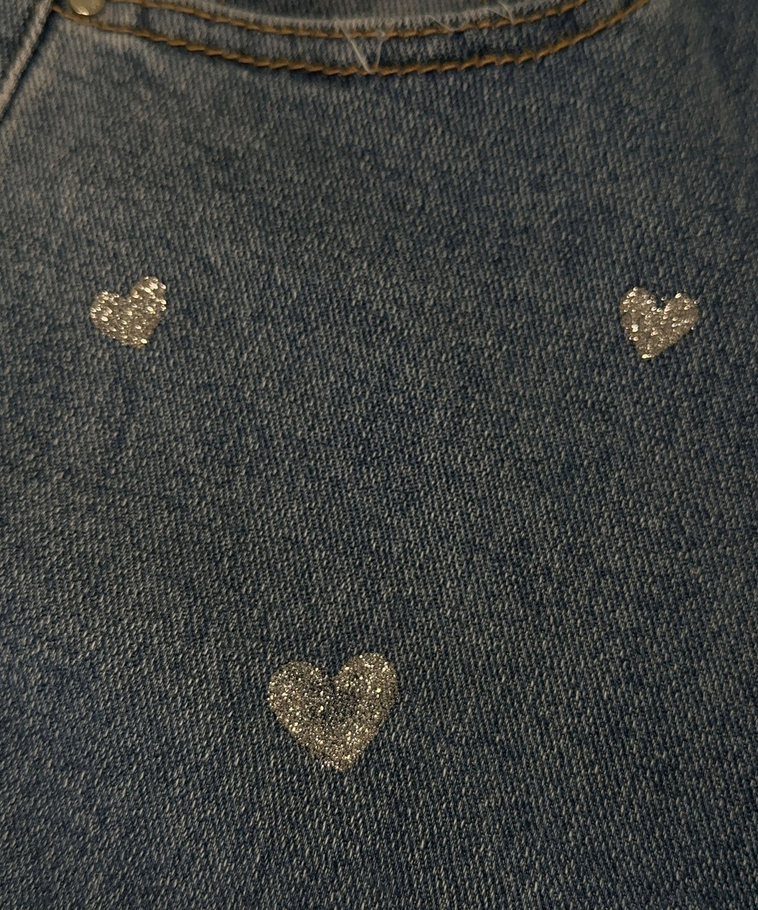 Dames Stretch Jeans met Wijde Pijpen en Hartjesprint - Amelie