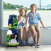 2-Delige Kinder Bagageset met Rugzak – Lichtgewicht Reis Koffer