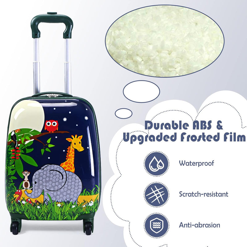 2-Delige Kinder Bagageset met Rugzak – Lichtgewicht Reis Koffer