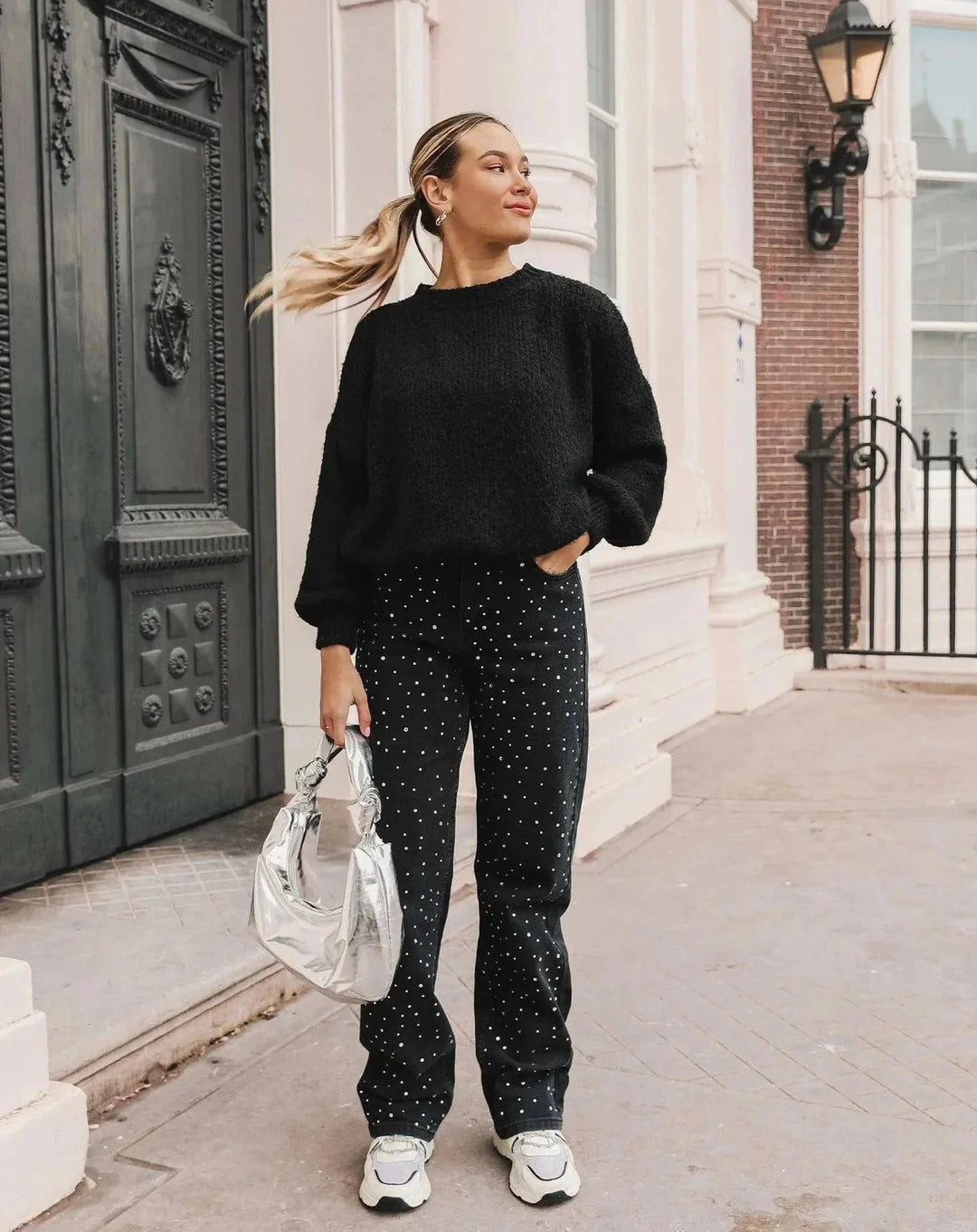 Dames Glitter Jeans voor een Sprankelende Look - Jade