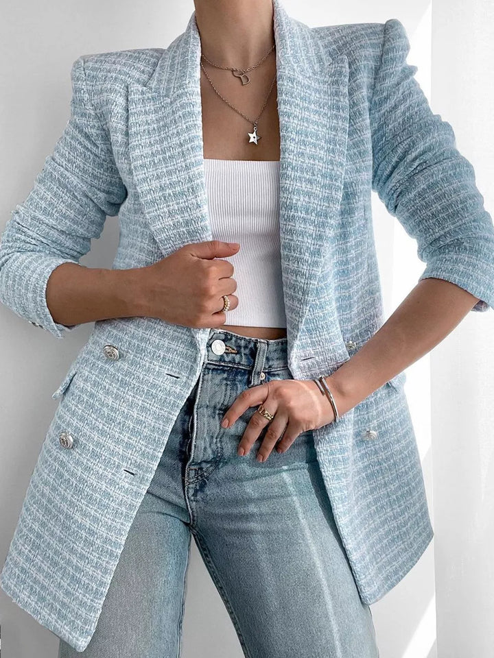 Modieuze Lichtblauwe Damesblazer - Elena