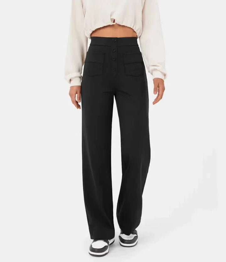 Flexibele Hooggetailleerde Broek - Luna