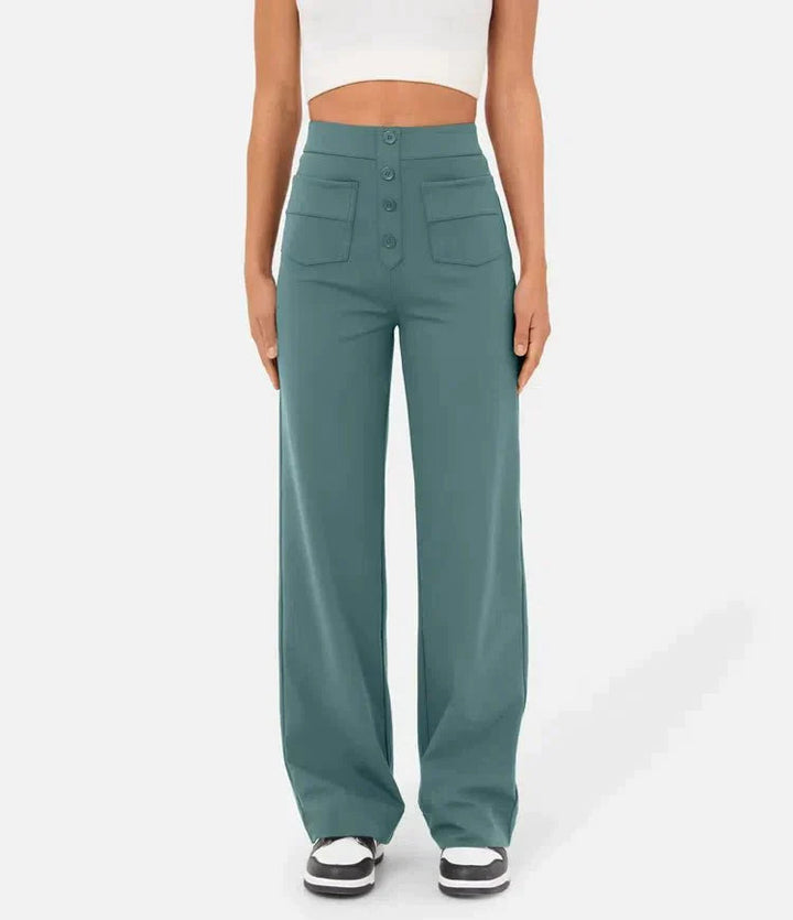 Elastische Hoge Taille Dames Broek - Isabeau