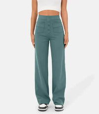Flexibele Hooggetailleerde Broek - Luna