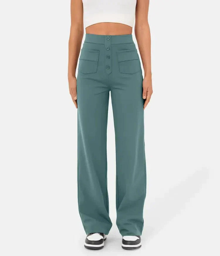 Flexibele Hooggetailleerde Broek - Luna