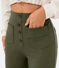 Flexibele Hooggetailleerde Broek - Luna