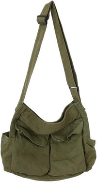 Grote Canvas Crossbody Schoudertas – Selira