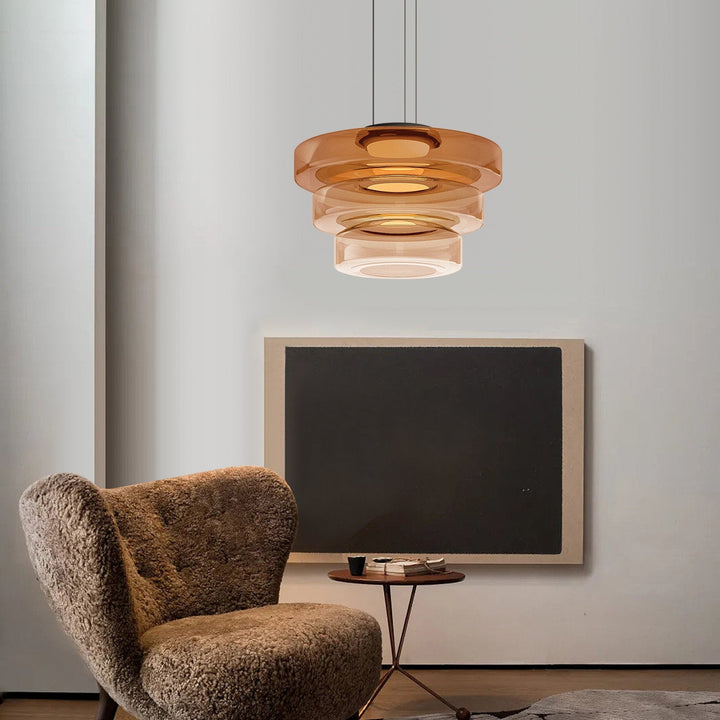 Moderne Glazen Hanglamp in Bauhaus Stijl - AuroraSphere