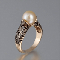 Vintage Gouden Ring met Parel - Aurelia