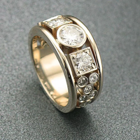 Vintage Gouden Zirkonia Ring - Isolde