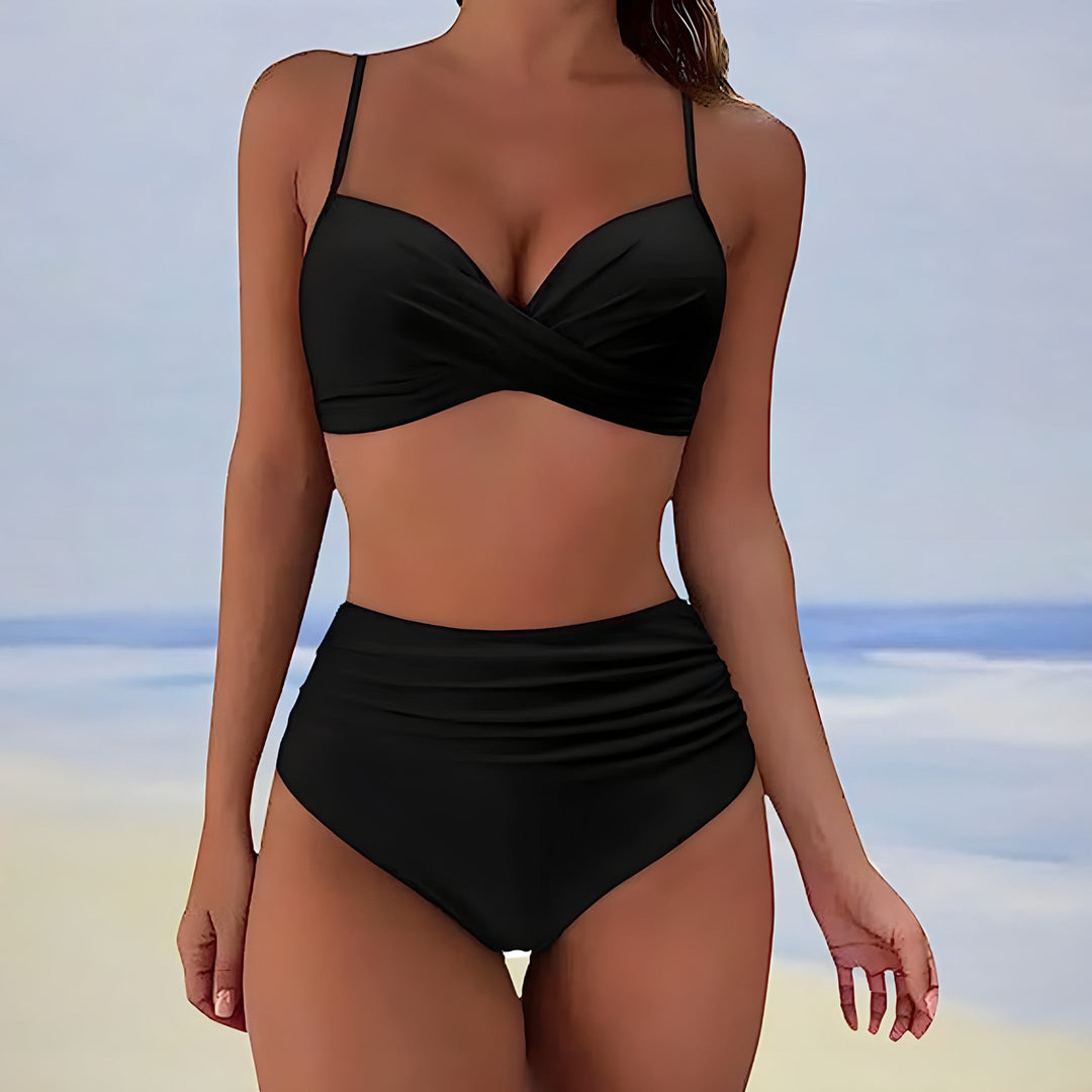 Trendy high-waist bikini met comfortabele pasvorm – Eula