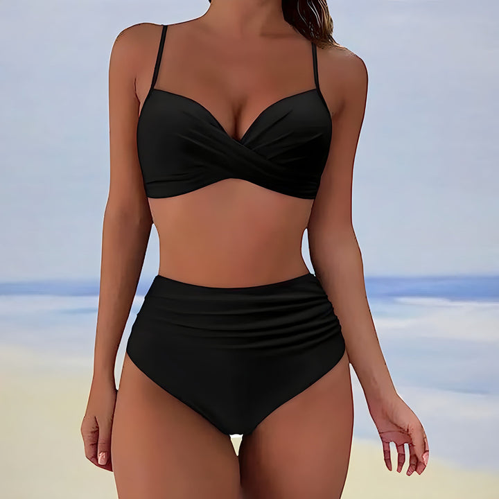 Trendy high-waist bikini met comfortabele pasvorm – Eula