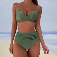 Trendy high-waist bikini met comfortabele pasvorm – Eula