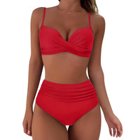Trendy high-waist bikini met comfortabele pasvorm – Eula