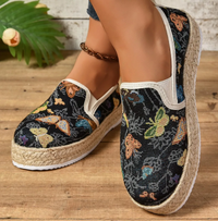 Platform Espadrilles met Bloemenprint – Fleur