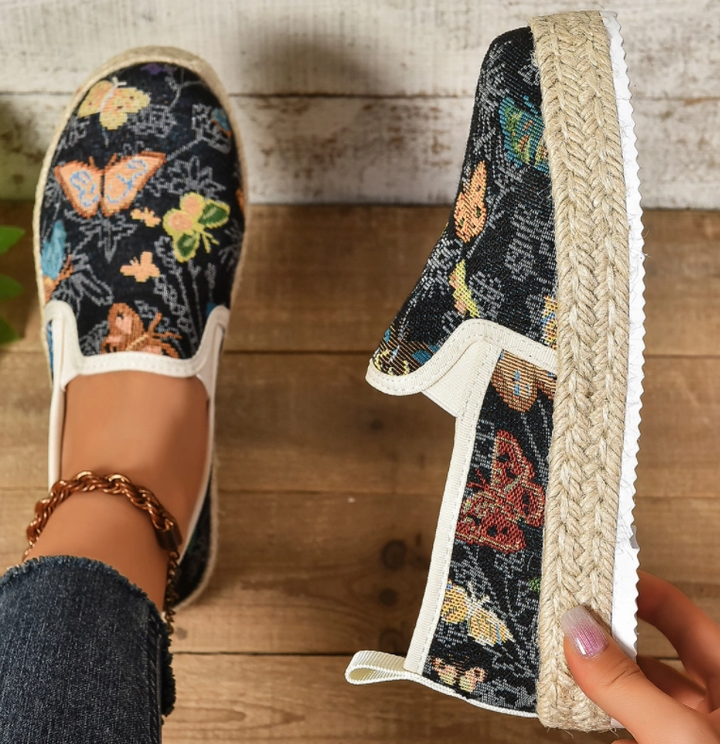 Platform Espadrilles met Bloemenprint – Fleur