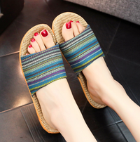 Kleurrijke Dames Boho Strandslippers – Livia