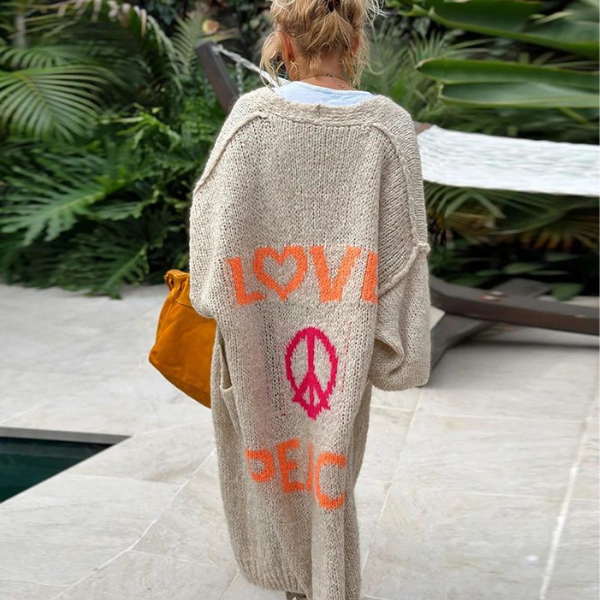 Trendy Lange Gebreide Cardigan - Sofia