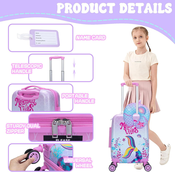 3-delige Kinder Bagageset met Handbagage Koffer