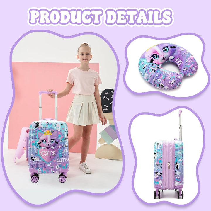 3-delige Kinder Bagageset met Handbagage Koffer