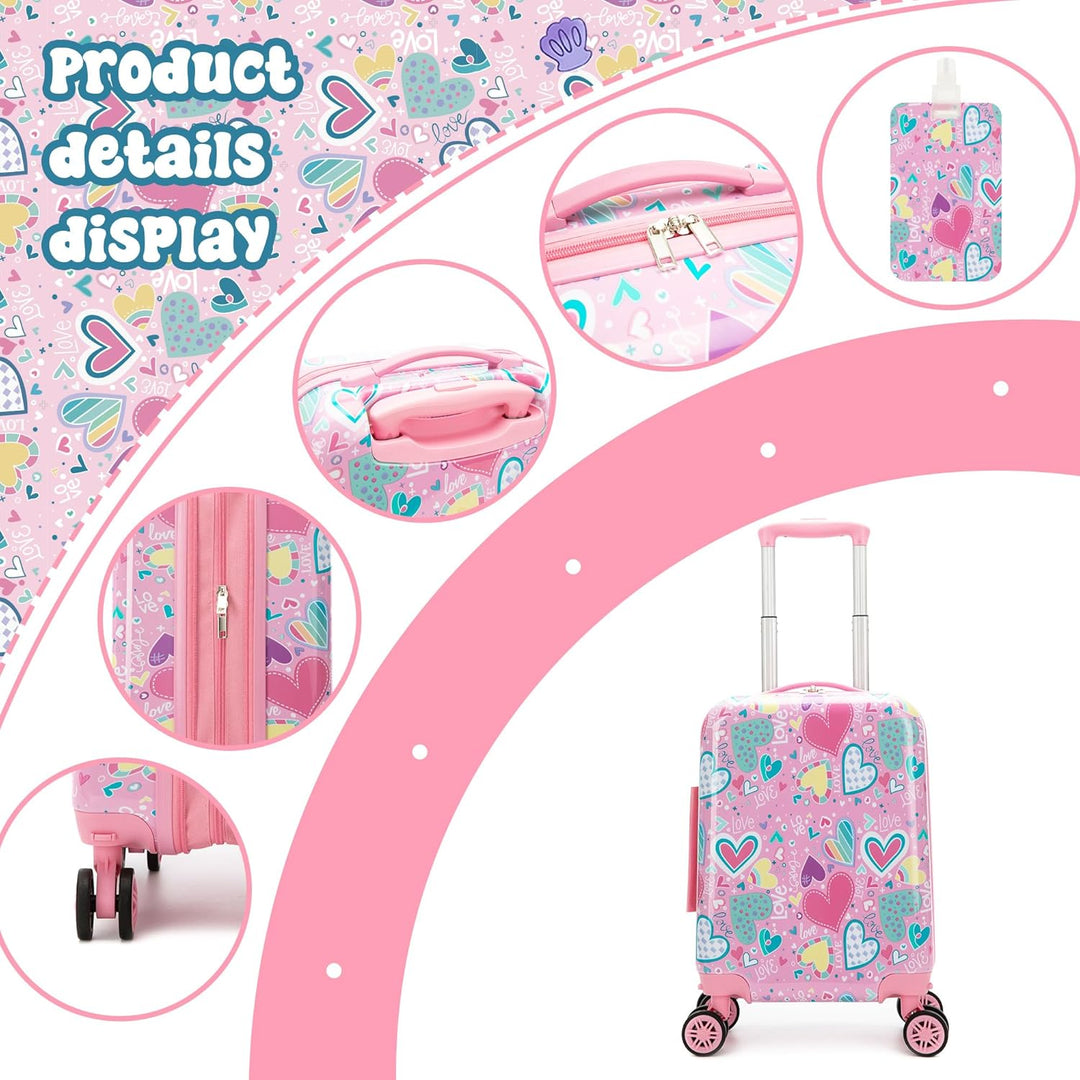 3-delige Kinder Bagageset met Handbagage Koffer
