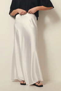 Satijnen Rok met Hoge Taille – Elena