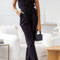 Trendy dames zomer jumpsuit met korte mouwen en taille accentuering – Alina