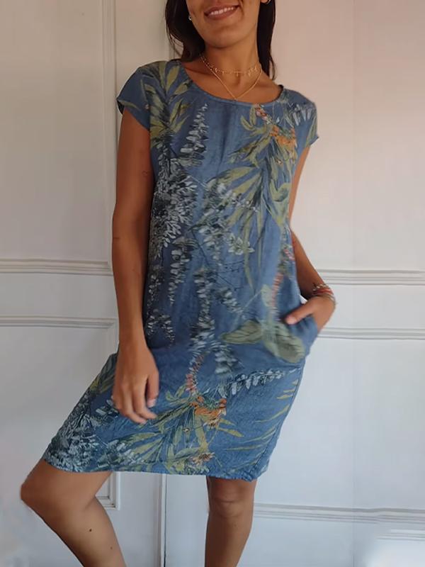 Comfortabele jurk met ronde hals – Valentina