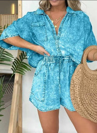 Trendy Dames Zomerset met Korte Mouwen – Isabelle