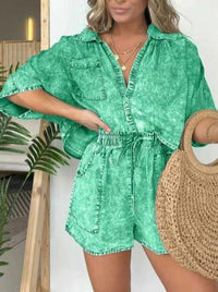 Trendy Dames Zomerset met Korte Mouwen – Isabelle