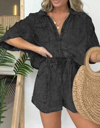 Trendy Dames Zomerset met Korte Mouwen – Isabelle