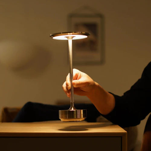 Luxe Draadloze LED Tafellamp - Luna Glow