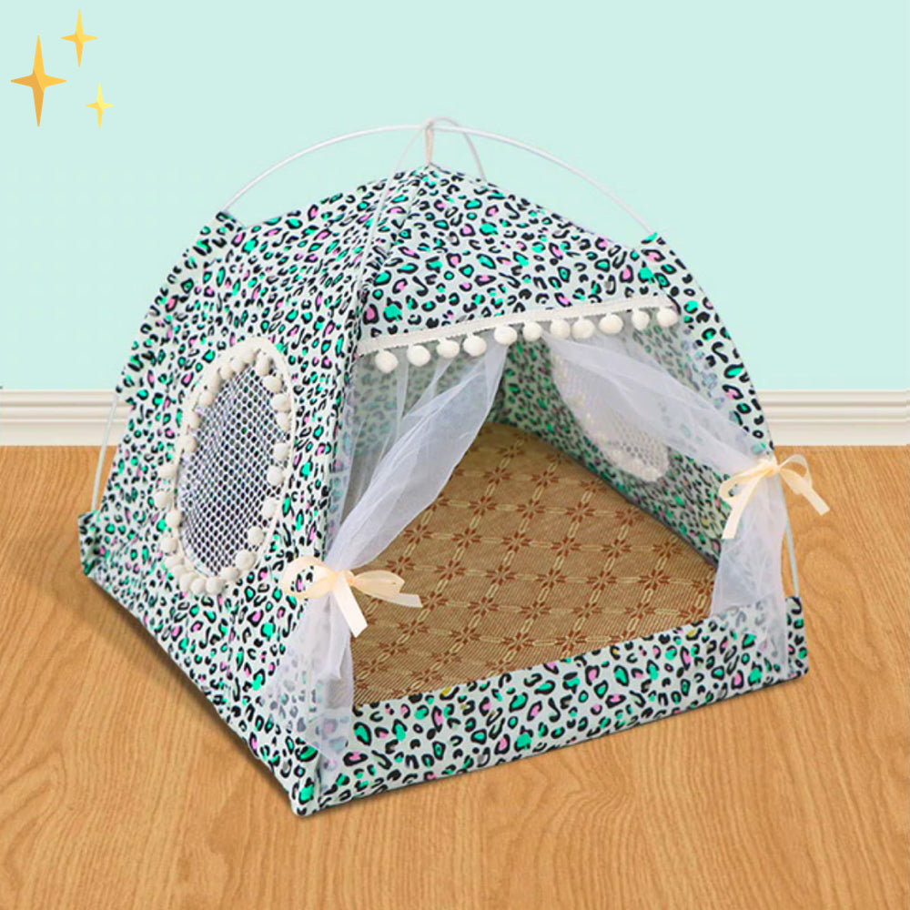 Schattige Huisdieren Tent met Gordijnen - PetTent
