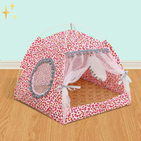 Schattige Huisdieren Tent met Gordijnen - PetTent
