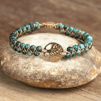 Levensboom Armband met Afrikaanse Jaspis - Auralyn