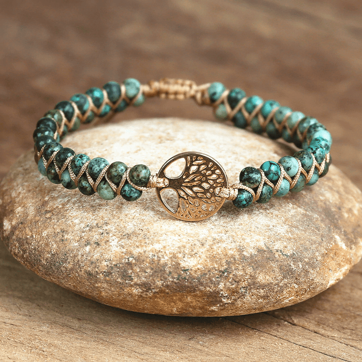 Levensboom Armband met Afrikaanse Jaspis - Auralyn