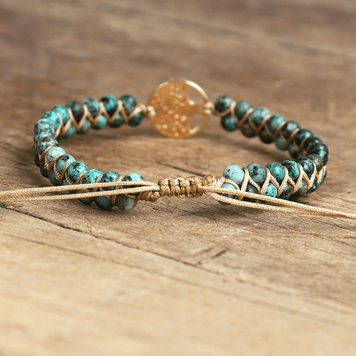 Levensboom Armband met Afrikaanse Jaspis - Auralyn