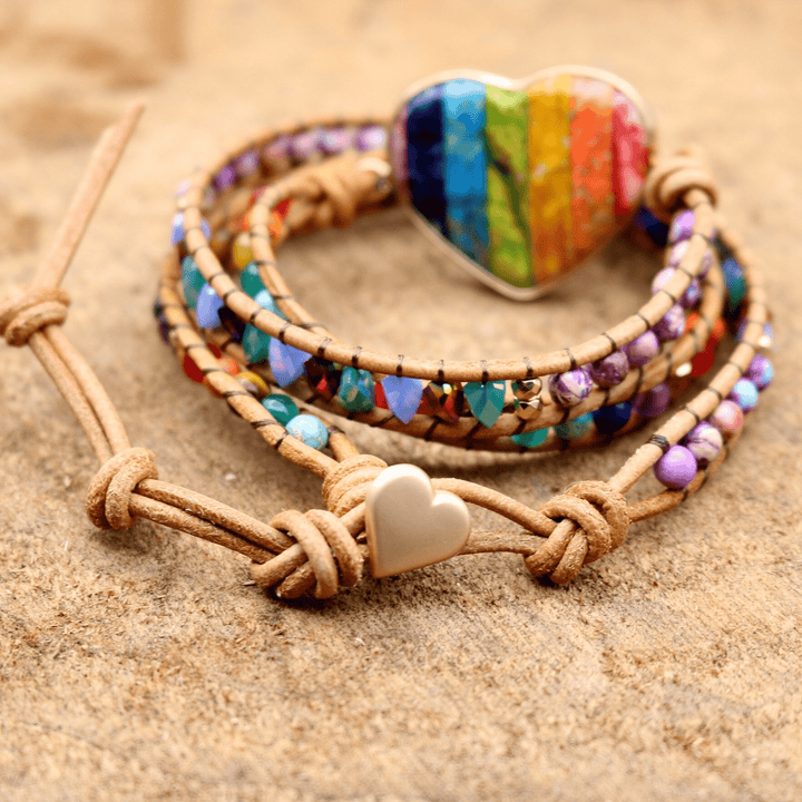 Chakra Hart Wikkelarmband - Liora