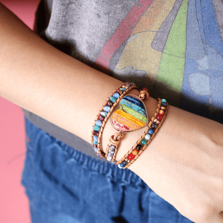 Chakra Hart Wikkelarmband - Liora