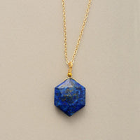 Lapis Lazuli Hexagon Halsketting - Amarielle