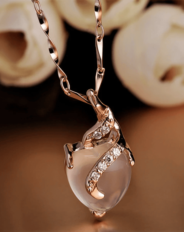 Opaal Hart Halsketting - Calista