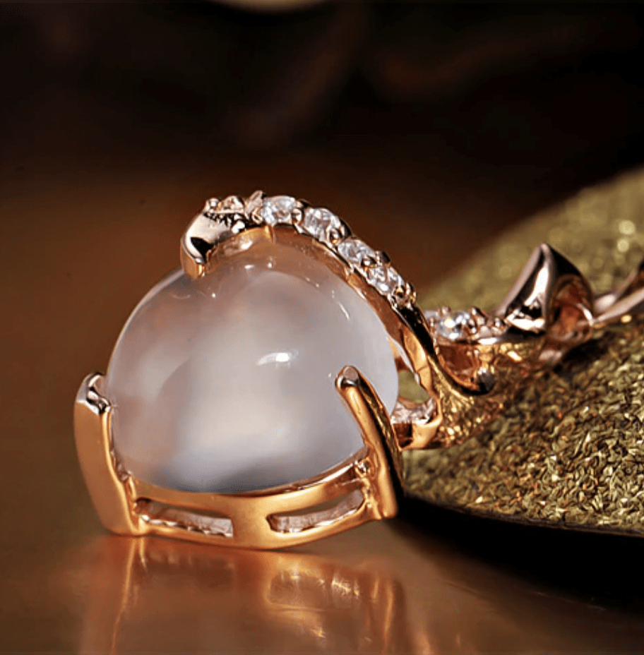 Opaal Hart Halsketting - Calista