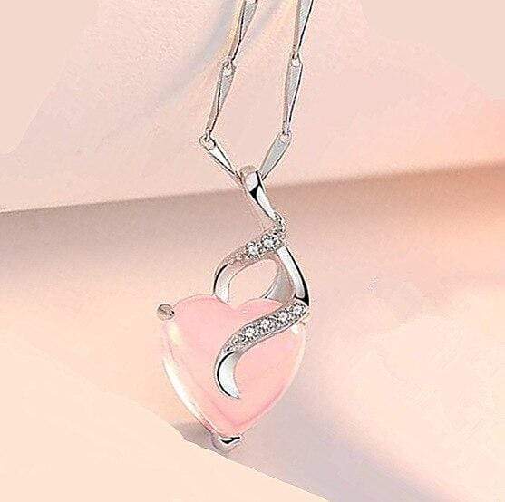 Opaal Hart Halsketting - Calista