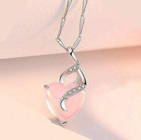 Opaal Hart Halsketting - Calista