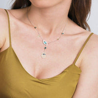 Zilveren Hamsa Kristalketting - Nayomi