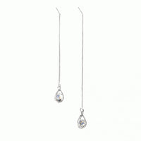 Lange Druppel Strass Oorbellen - Isalyn