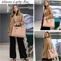 Waterdichte PU Leren Laptoptas met Multi-Pocket Ontwerp voor Dames
