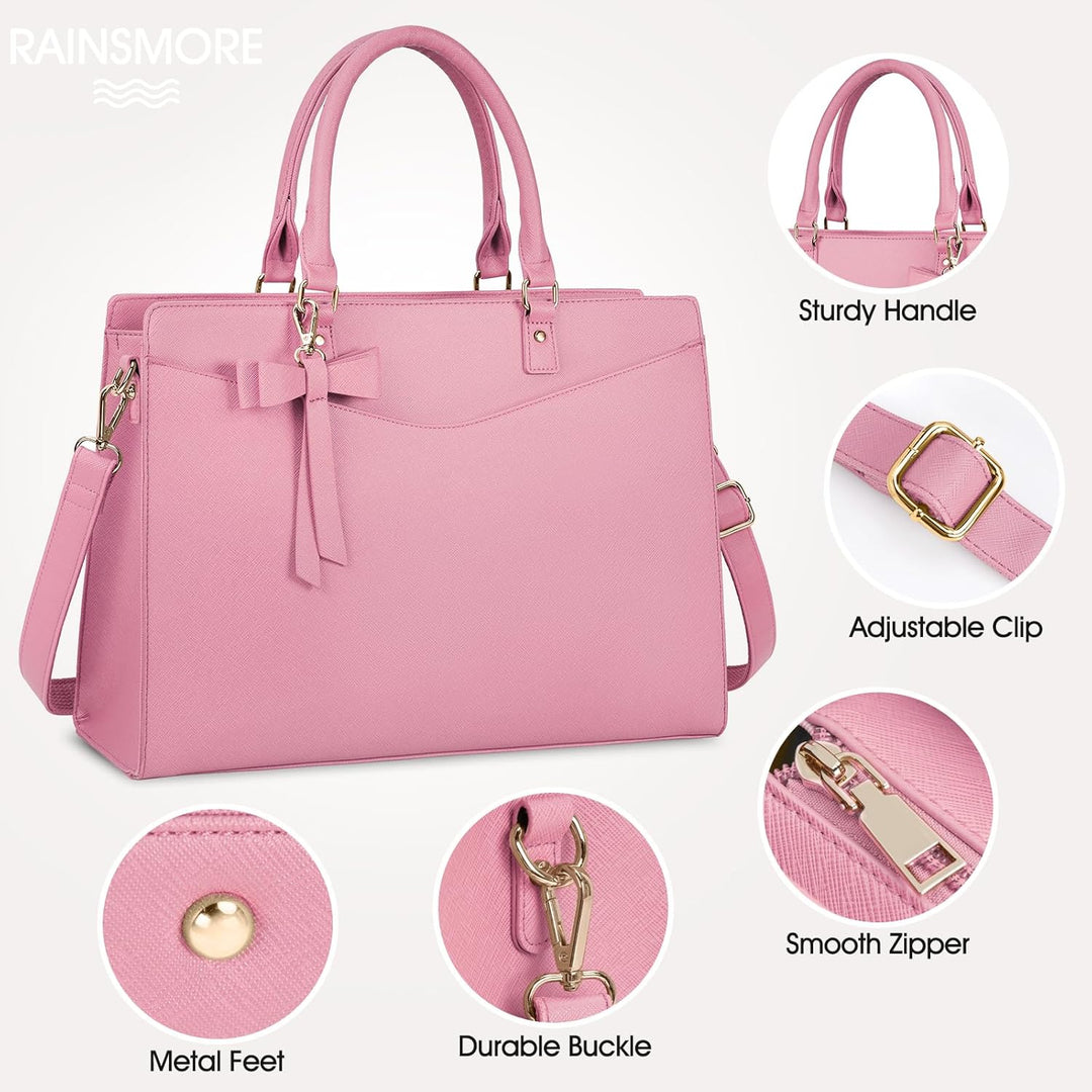 Waterdichte PU Leren Laptoptas met Multi-Pocket Ontwerp voor Dames