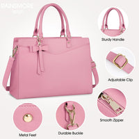 Waterdichte PU Leren Laptoptas met Multi-Pocket Ontwerp voor Dames